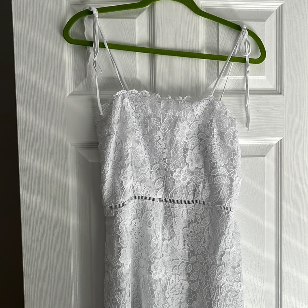 Abercrombie White crochet mini dress